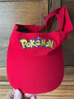 Red Pokémon Visor Hat Port Authority Adjustable Strap
